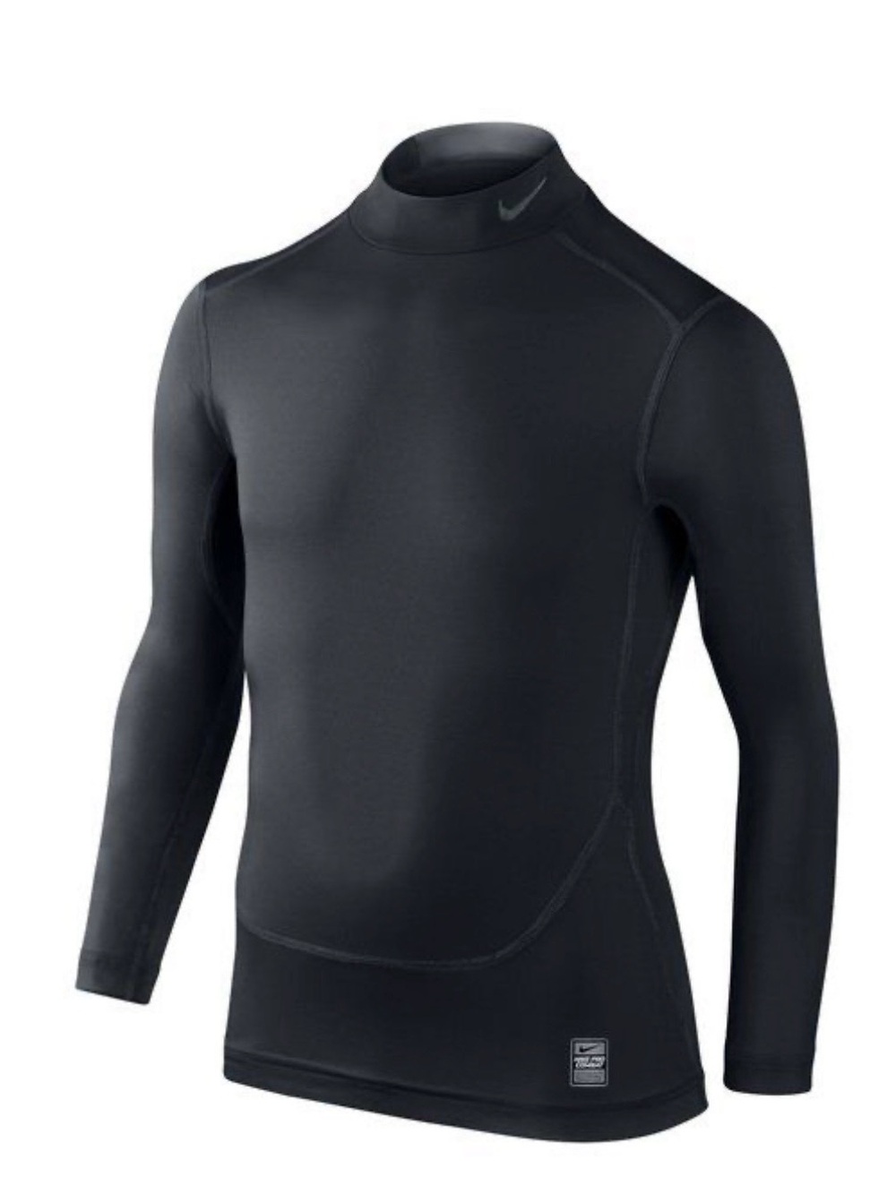 Nike Pro Combat Compression Long-Sleeve Mock Neck Top Sz L